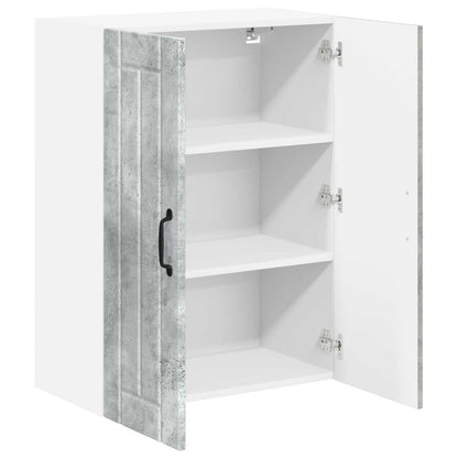 Wall Glass Cabinet LUCCA Concrete Grey 60 x 31 x 80 cm