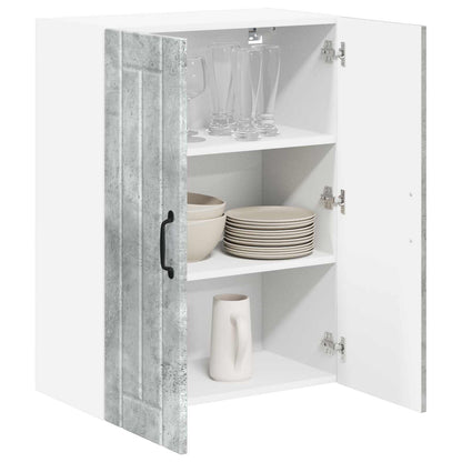 Wall Glass Cabinet LUCCA Concrete Grey 60 x 31 x 80 cm