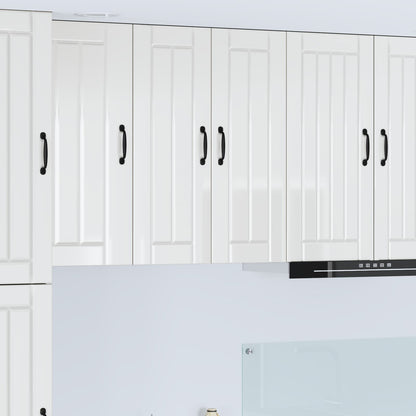 Wall Glass Cabinet LUCCA High Gloss White 60 x 31 x 80 cm