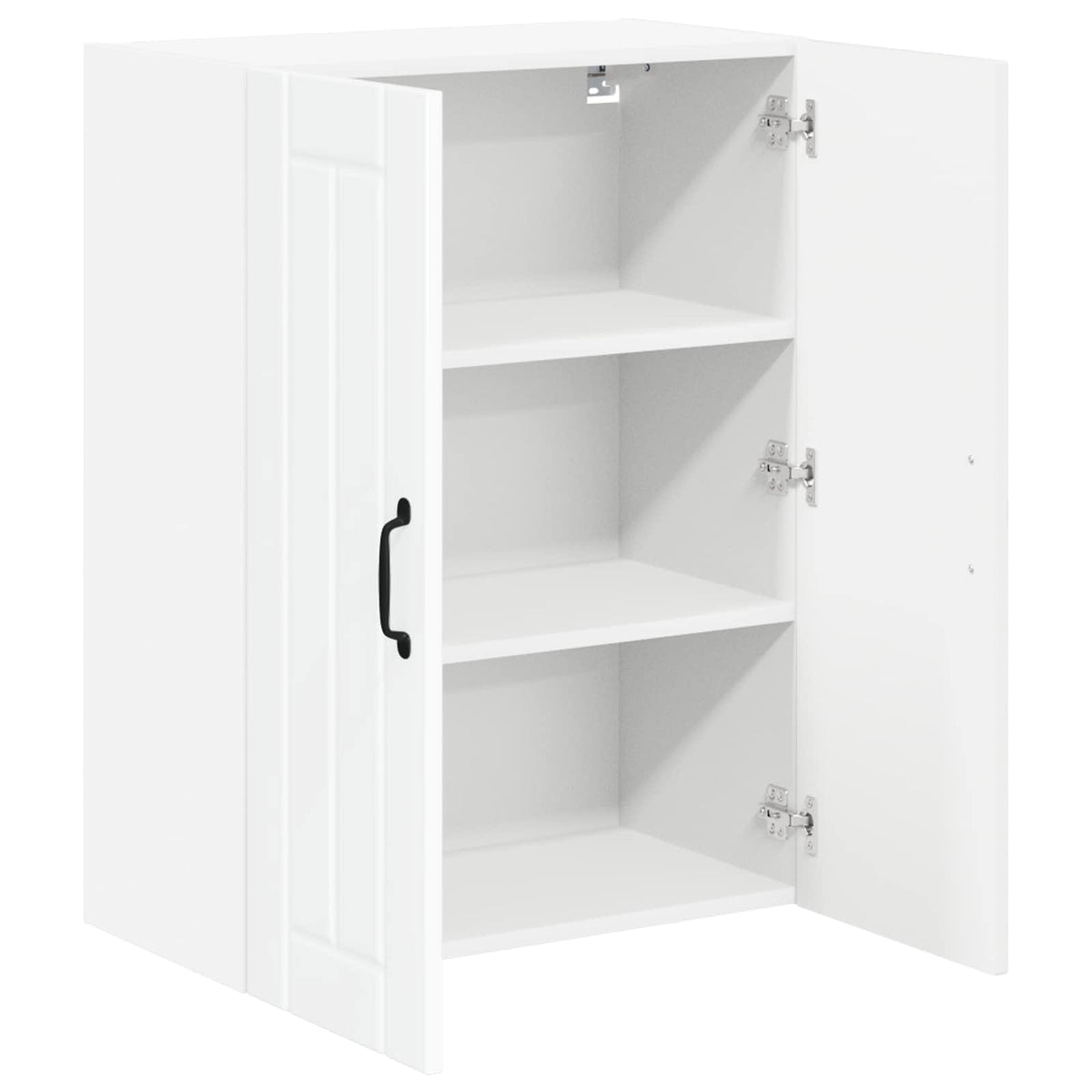 Wall Glass Cabinet LUCCA High Gloss White 60 x 31 x 80 cm