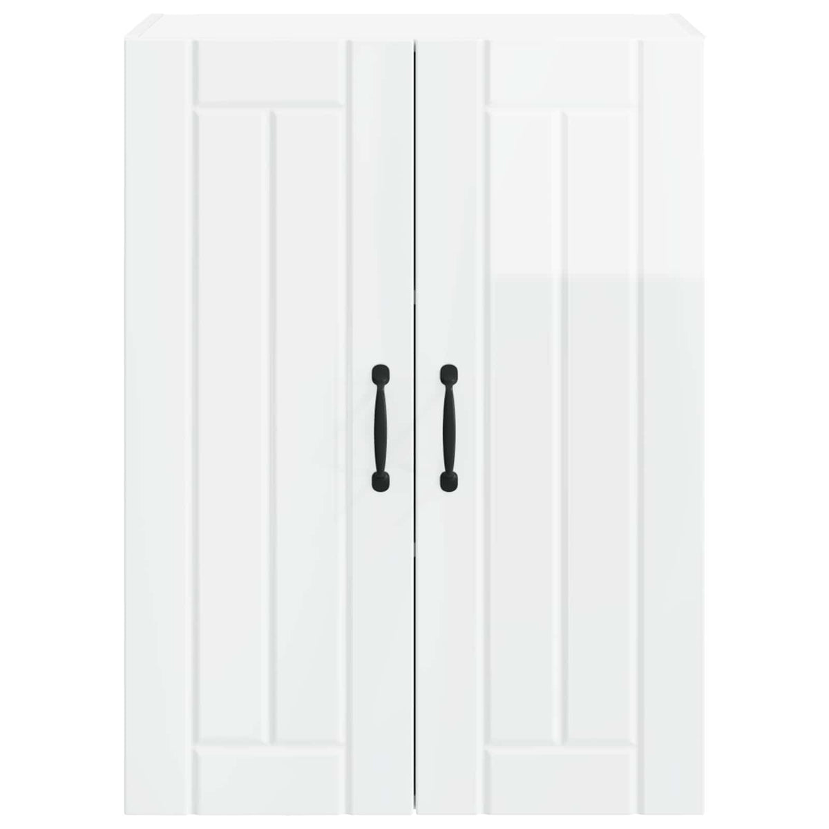 Wall Glass Cabinet LUCCA High Gloss White 60 x 31 x 80 cm