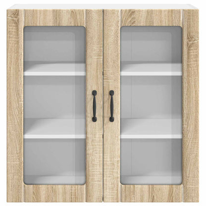 Wall Glass Cabinet LUCCA Sonoma Oak 80 x 31 x 80 cm