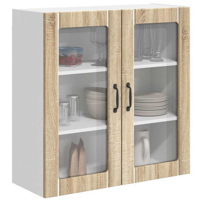 Wall Glass Cabinet LUCCA Sonoma Oak 80 x 31 x 80 cm