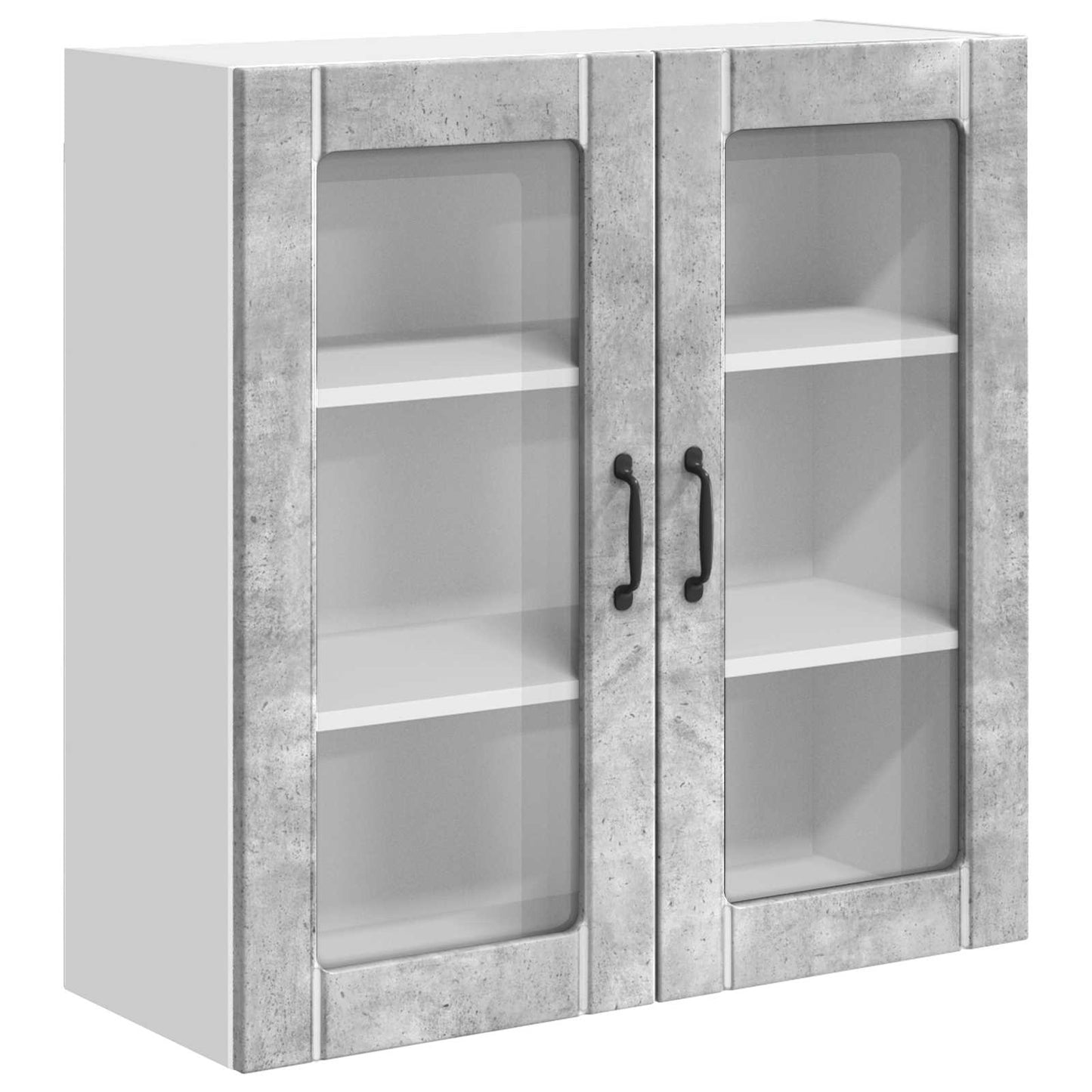 Wall Glass Cabinet LUCCA Concrete Grey 80 x 31 x 80 cm
