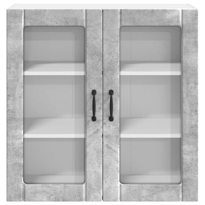 Wall Glass Cabinet LUCCA Concrete Grey 80 x 31 x 80 cm
