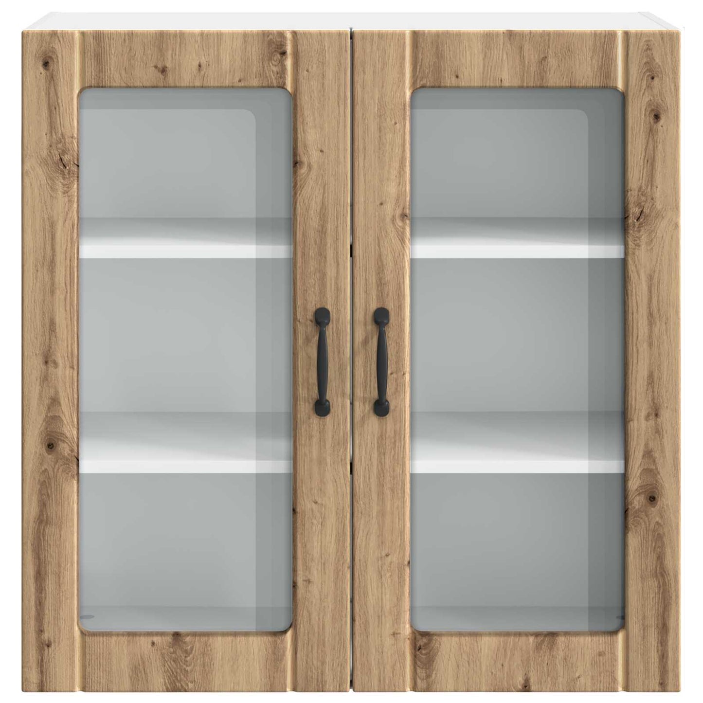 Wall Glass Cabinet LUCCA Artisan Oak 80 x 31 x 80 cm