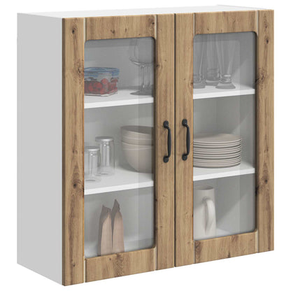 Wall Glass Cabinet LUCCA Artisan Oak 80 x 31 x 80 cm