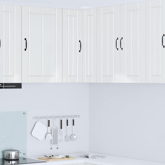 Wall Corner Cabinet LUCCA High Gloss White 57 x 57 x 80 cm