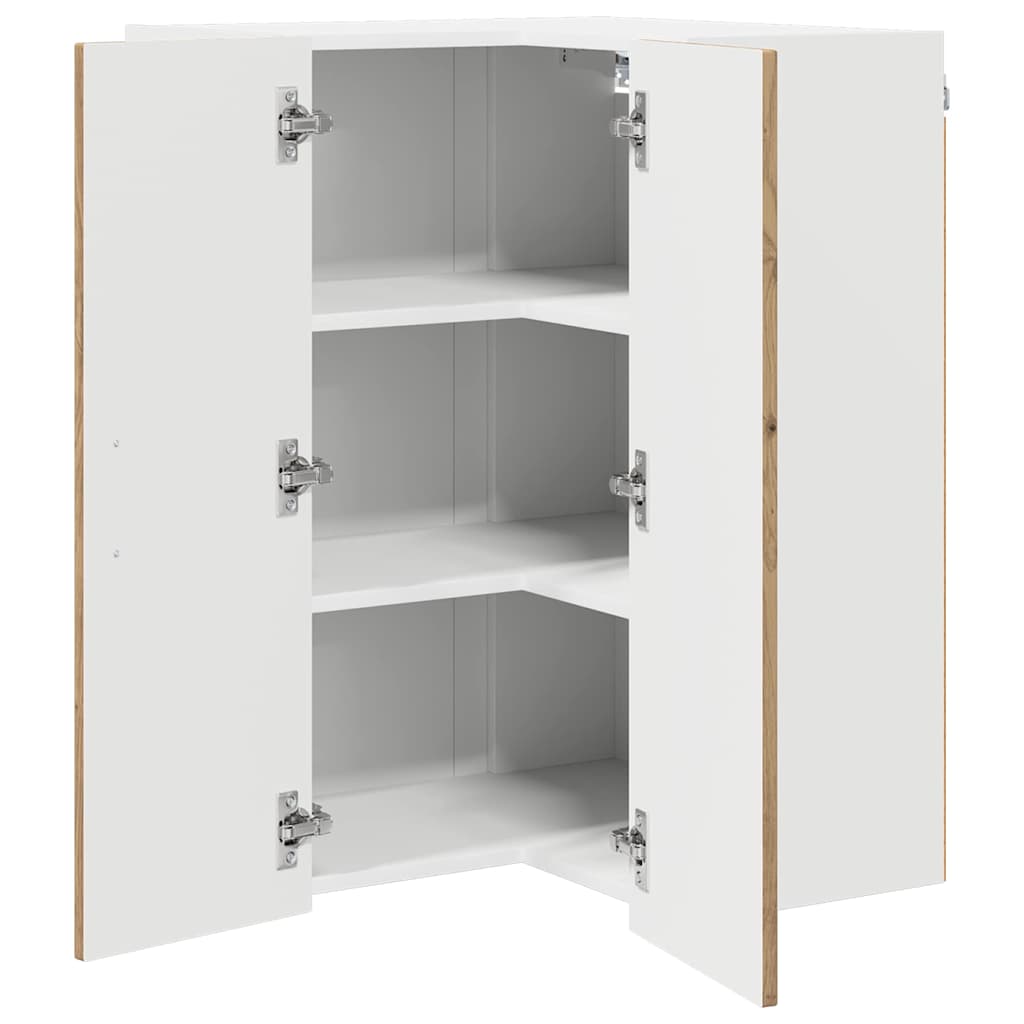 Wall Corner Cabinet LUCCA Artisan Oak 57 x 57 x 80 cm