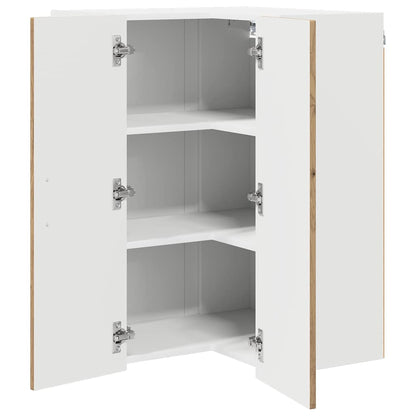 Wall Corner Cabinet LUCCA Artisan Oak 57 x 57 x 80 cm