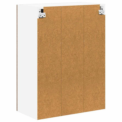 Wall Glass Cabinet LUCCA Brown Oak 60 x 31 x 80 cm