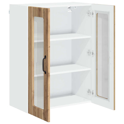 Wall Glass Cabinet LUCCA Artisan Oak 60 x 31 x 80 cm