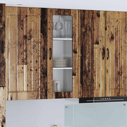 Wall Glass Cabinet LUCCA Old Wood 40 x 31 x 100 cm