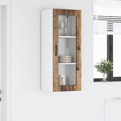 Wall Glass Cabinet LUCCA Old Wood 40 x 31 x 100 cm