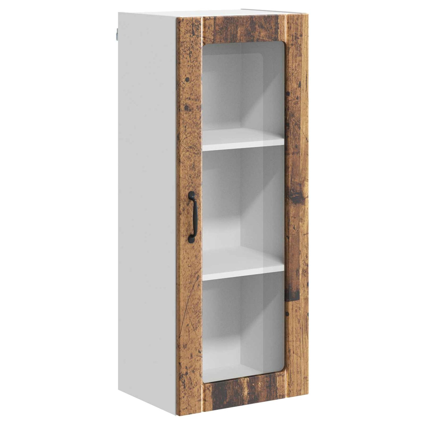 Wall Glass Cabinet LUCCA Old Wood 40 x 31 x 100 cm