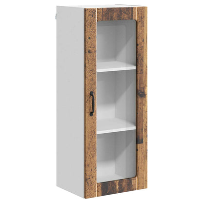 Wall Glass Cabinet LUCCA Old Wood 40 x 31 x 100 cm