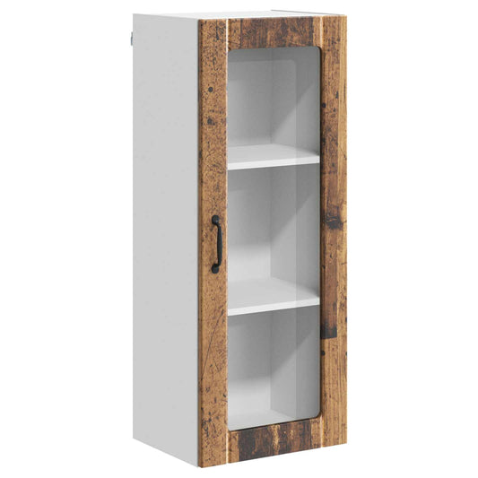 Wall Glass Cabinet LUCCA Old Wood 40 x 31 x 100 cm