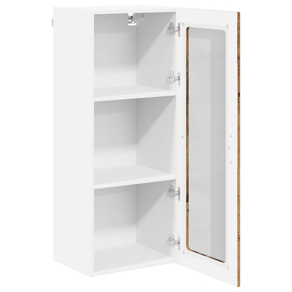 Wall Glass Cabinet LUCCA Old Wood 40 x 31 x 100 cm