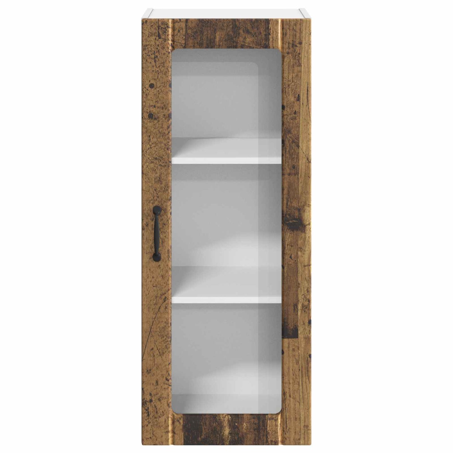 Wall Glass Cabinet LUCCA Old Wood 40 x 31 x 100 cm
