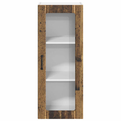 Wall Glass Cabinet LUCCA Old Wood 40 x 31 x 100 cm