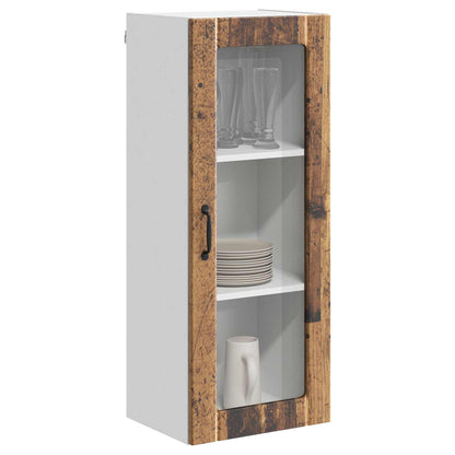 Wall Glass Cabinet LUCCA Old Wood 40 x 31 x 100 cm