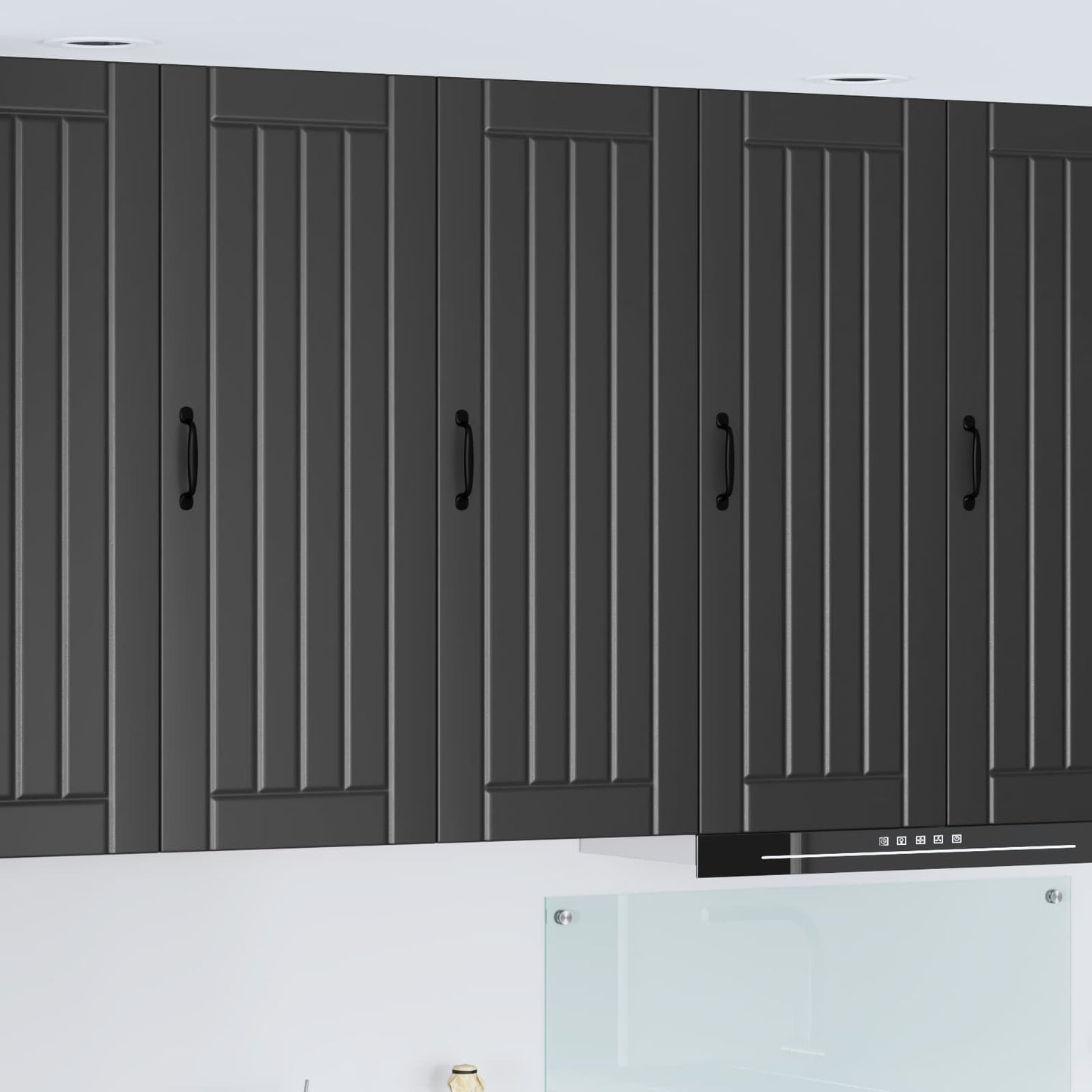 Wall Cabinet LUCCA Black 40 x 31 x 100 cm Engineered Wood