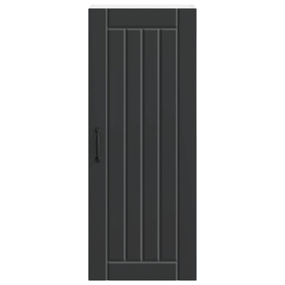Wall Cabinet LUCCA Black 40 x 31 x 100 cm Engineered Wood