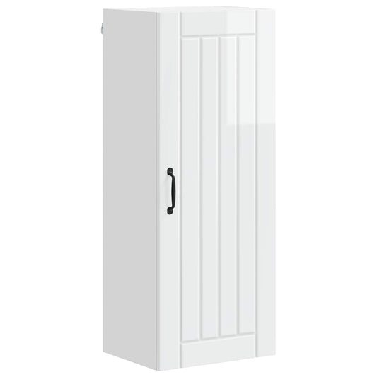 Wall Cabinet LUCCA High Gloss White 40 x 31 x 100 cm
