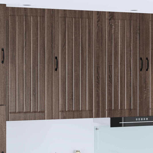 Wall Cabinet LUCCA Brown Oak 50 x 31 x 100 cm Engineered Wood