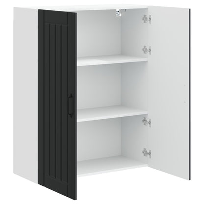 Wall Cabinet LUCCA Black 80 x 31 x 100 cm Engineered Wood