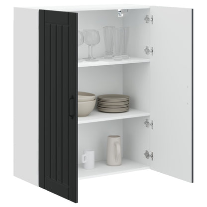 Wall Cabinet LUCCA Black 80 x 31 x 100 cm Engineered Wood