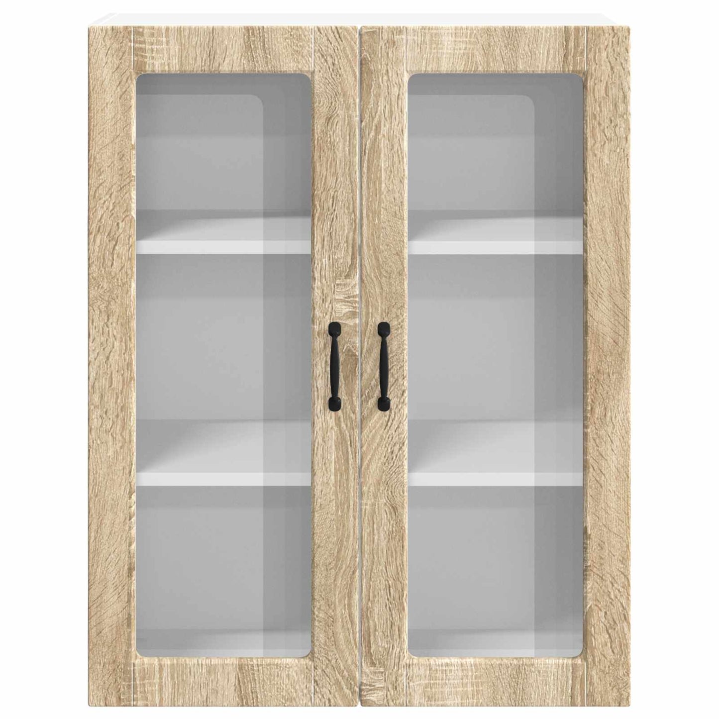 Wall Glass Cabinet LUCCA Sonoma Oak 80 x 31 x 100 cm