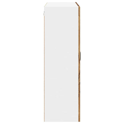 Wall Glass Cabinet LUCCA Old Wood 80 x 31 x 100 cm