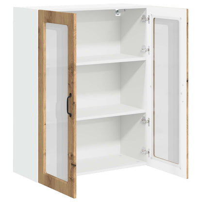 Wall Glass Cabinet LUCCA Artisan Oak 80 x 31 x 100 cm