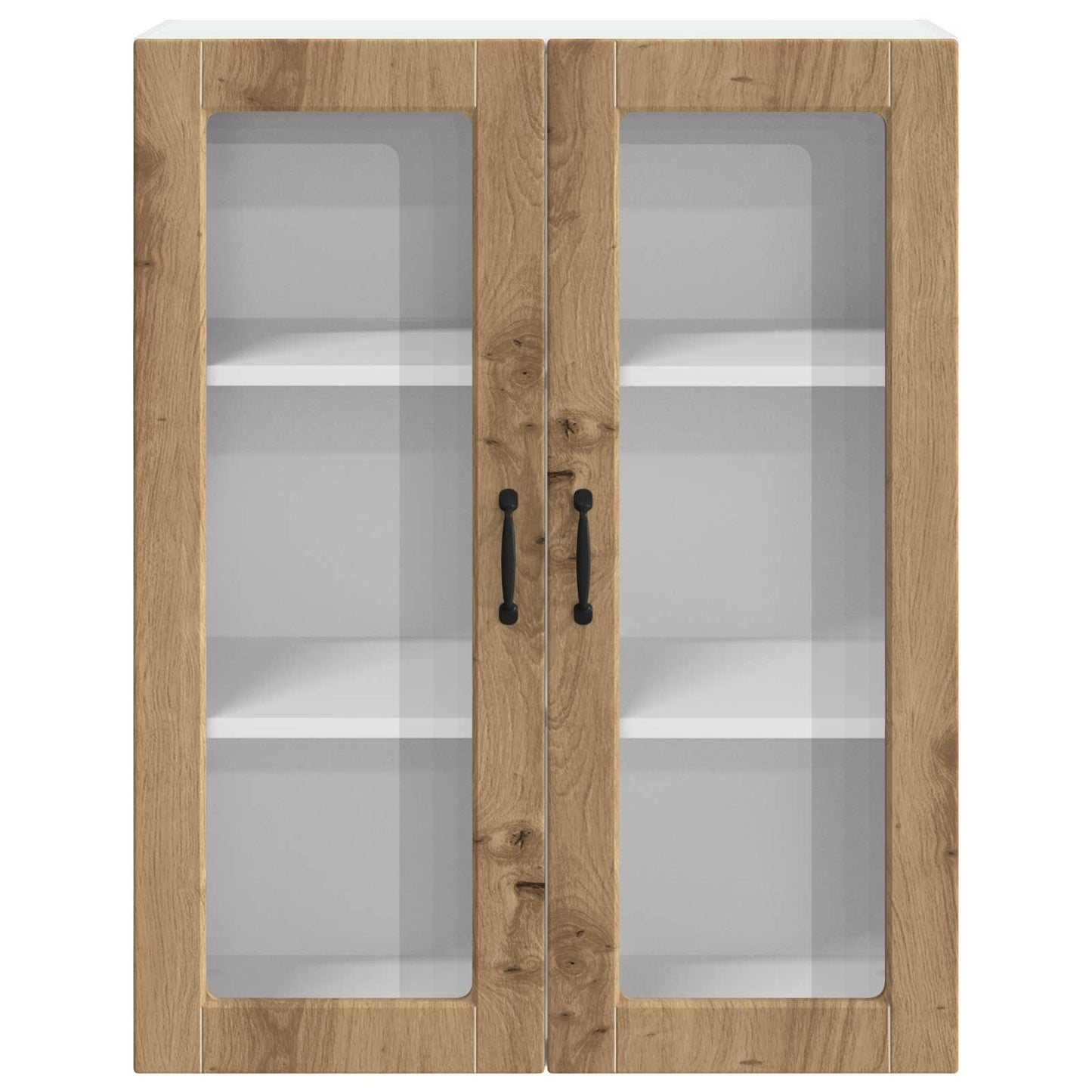 Wall Glass Cabinet LUCCA Artisan Oak 80 x 31 x 100 cm