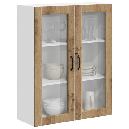 Wall Glass Cabinet LUCCA Artisan Oak 80 x 31 x 100 cm