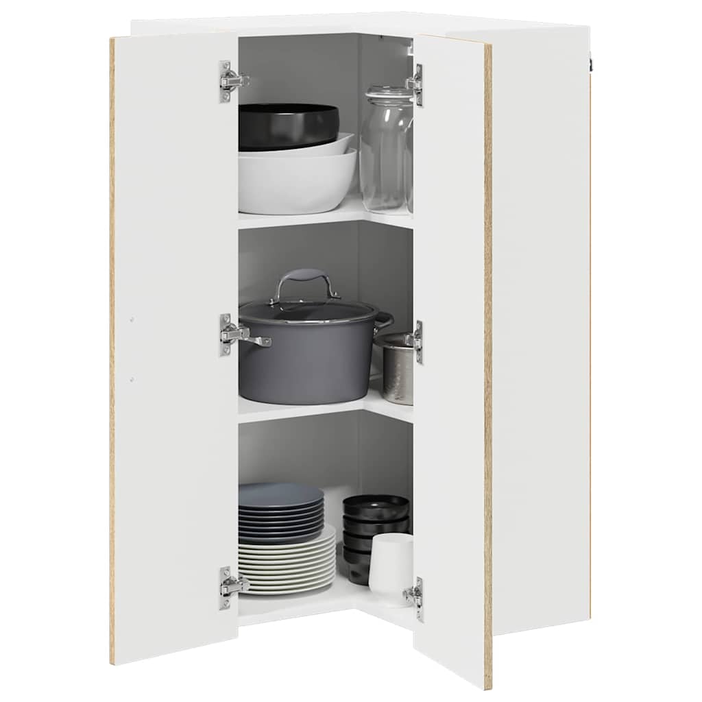 Wall Corner Cabinet LUCCA Sonoma Oak 57 x 57 x 100 cm