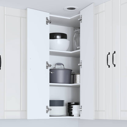 Wall Corner Cabinet LUCCA High Gloss White 57 x 57 x 100 cm