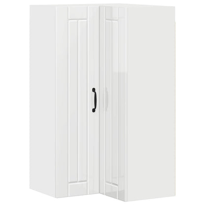 Wall Corner Cabinet LUCCA High Gloss White 57 x 57 x 100 cm