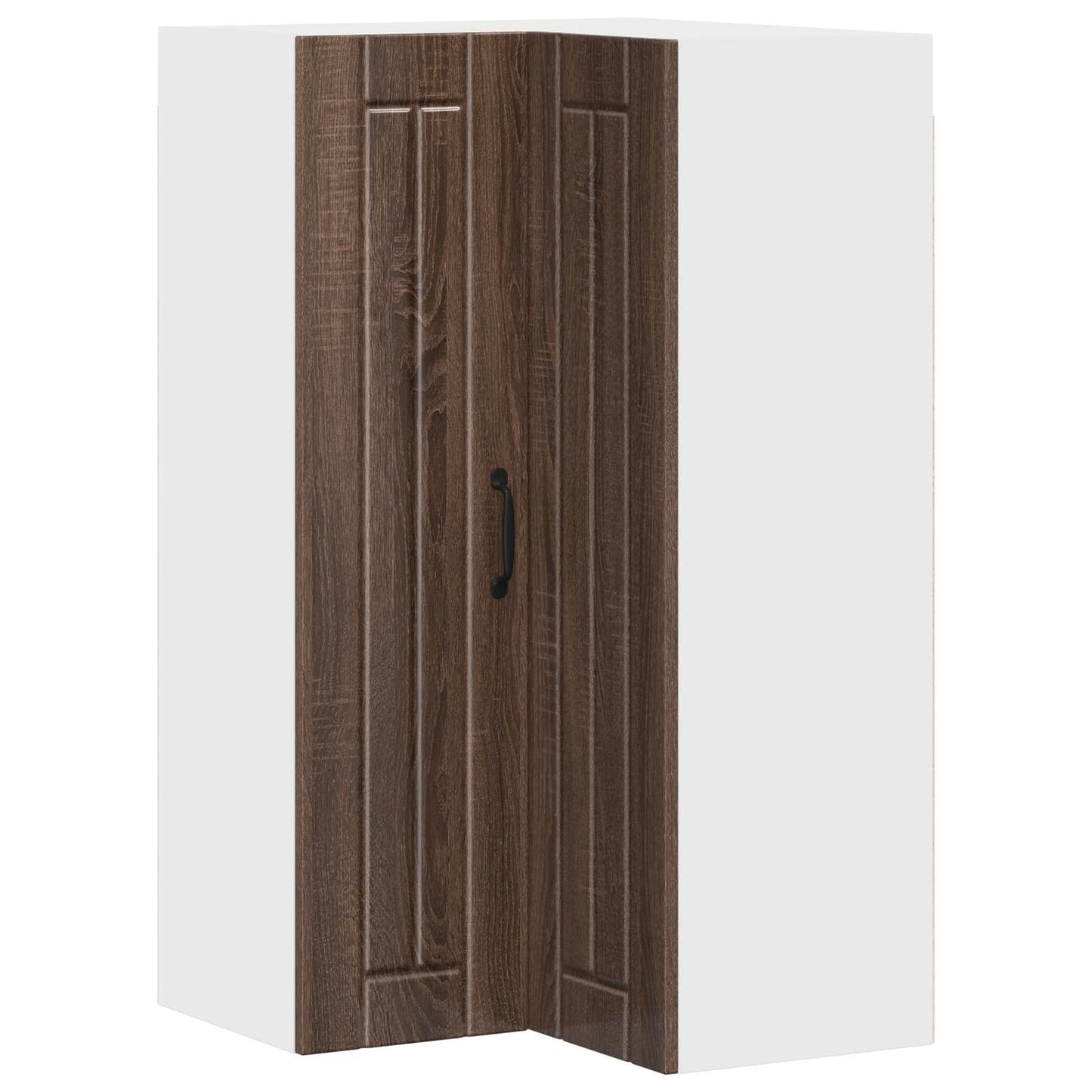 Wall Corner Cabinet LUCCA Brown Oak 57 x 57 x 100 cm