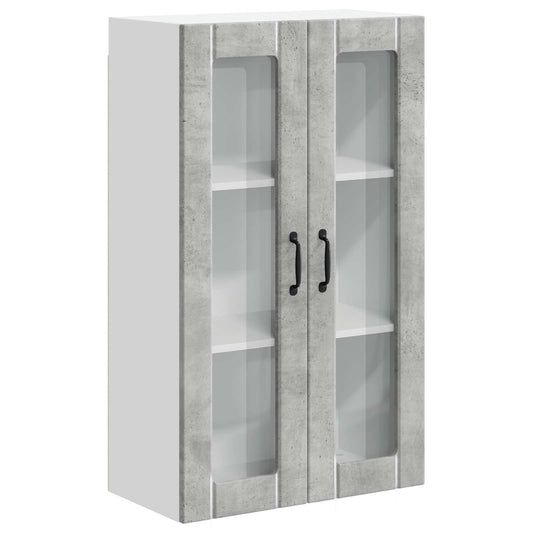 Wall Glass Cabinet LUCCA Concrete Grey 60 x 31 x 100 cm