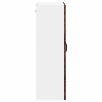 Wall Glass Cabinet LUCCA Old Wood 60 x 31 x 100 cm