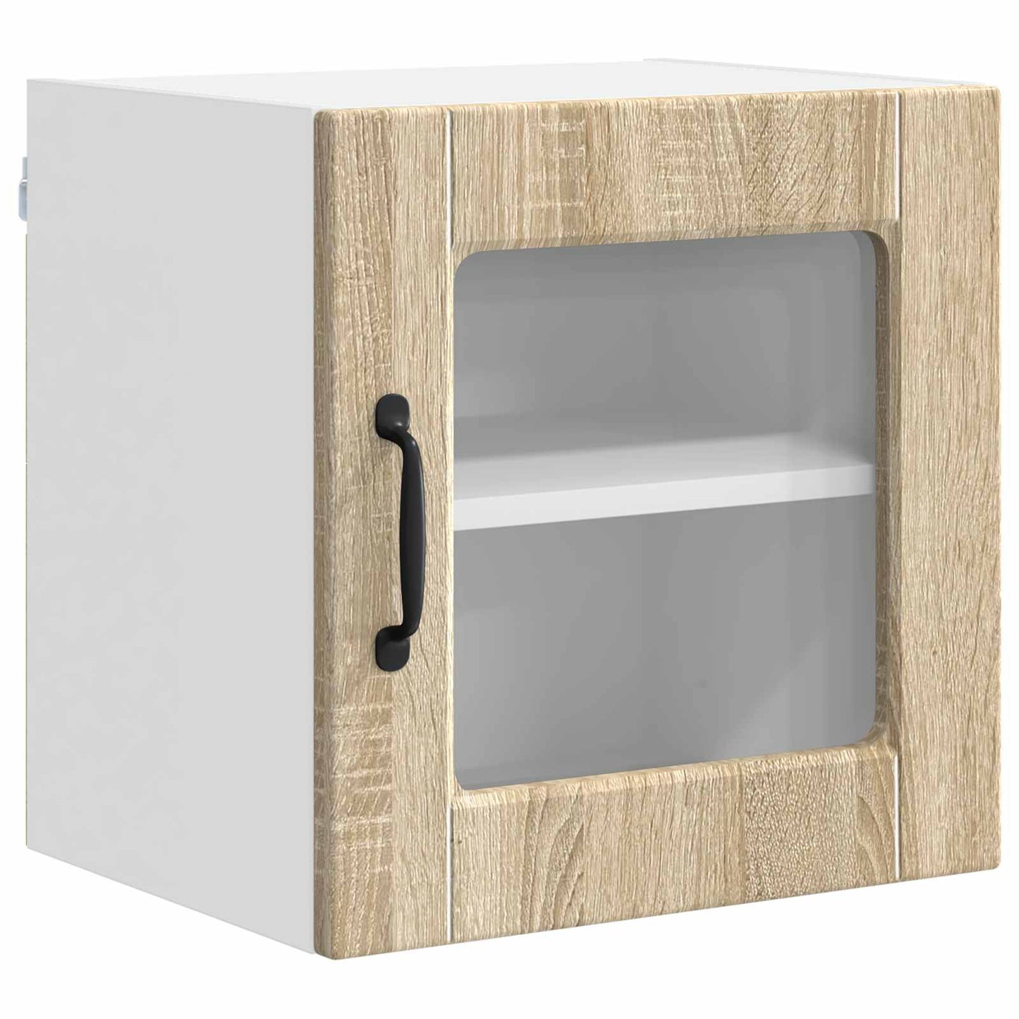 Wall Glass Cabinet PORTO Sonoma Oak 40 x 31 x 40 cm