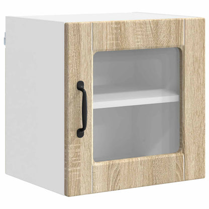 Wall Glass Cabinet PORTO Sonoma Oak 40 x 31 x 40 cm