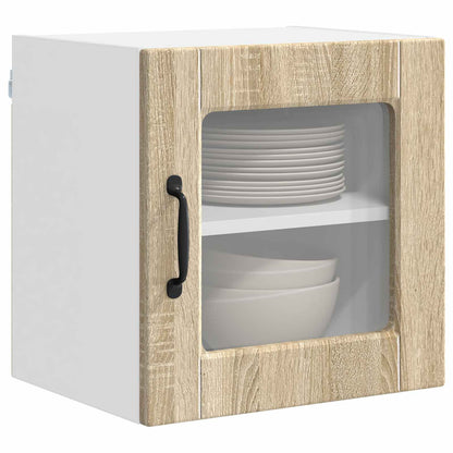 Wall Glass Cabinet PORTO Sonoma Oak 40 x 31 x 40 cm
