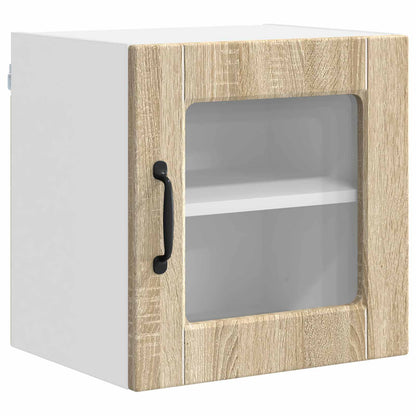 Wall Glass Cabinet PORTO 2 pcs Sonoma Oak 40 x 31 x 40 cm