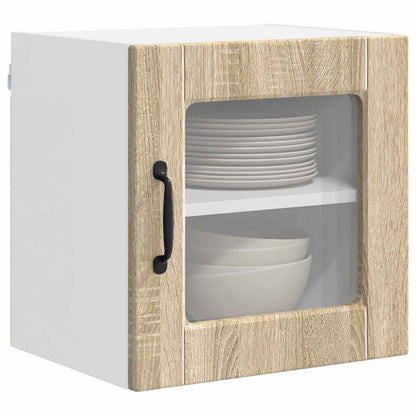 Wall Glass Cabinet PORTO 2 pcs Sonoma Oak 40 x 31 x 40 cm