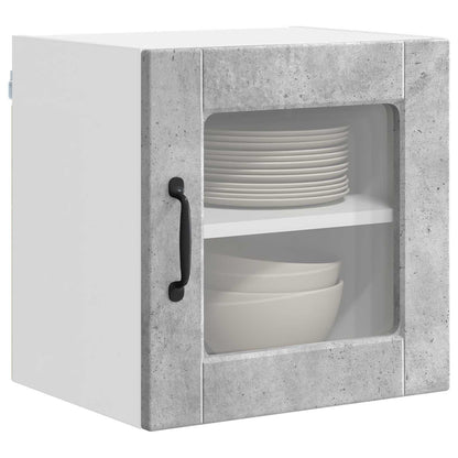 Wall Glass Cabinet PORTO Concrete Grey 40 x 31 x 40 cm