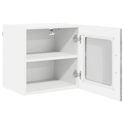 Wall Glass Cabinet PORTO 2 pcs Concrete Grey 40 x 31 x 40 cm