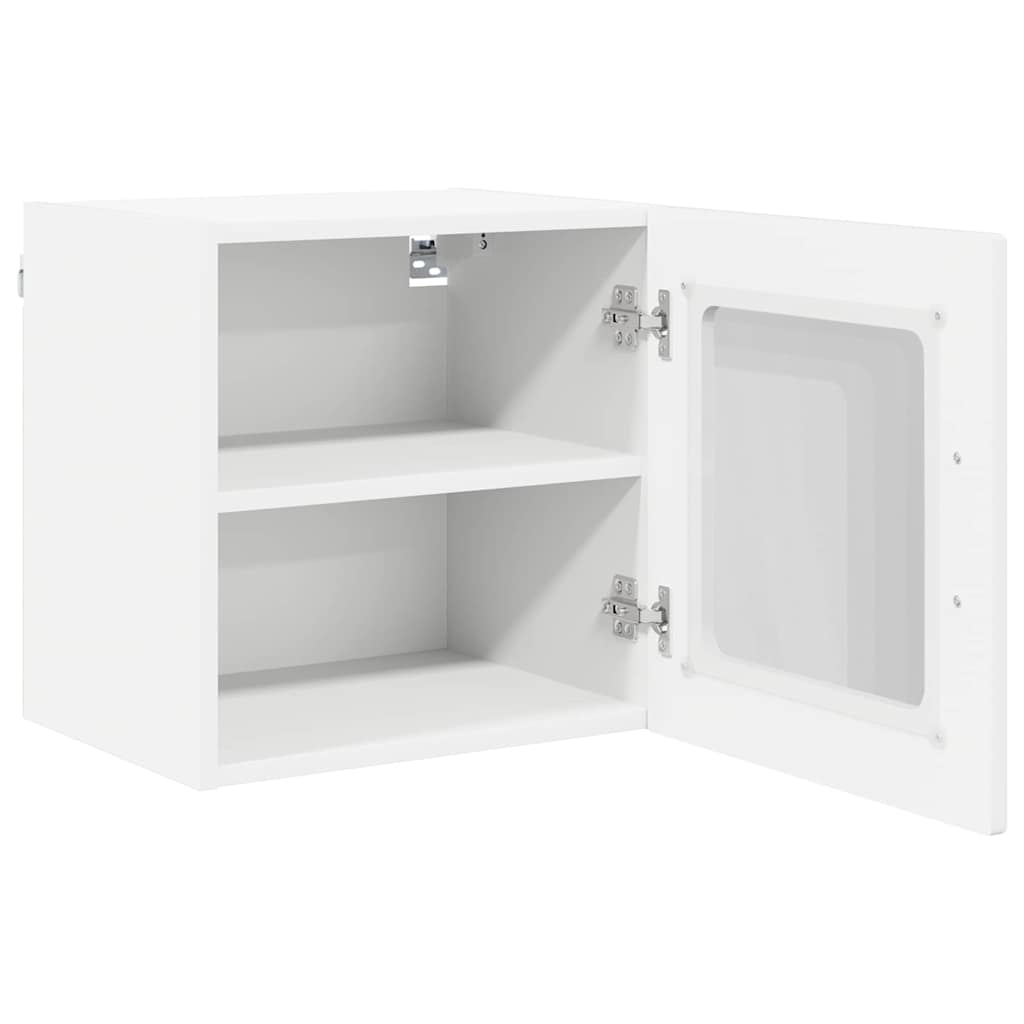 Wall Glass Cabinet PORTO 2 pcs High Gloss White 40 x 31 x 40 cm